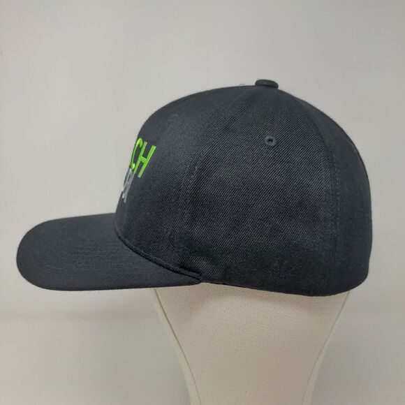 Flexfit Men's Reach Mobi Fitted Hat Black Size S-M Embroidered Logo - Picture 3 of 7